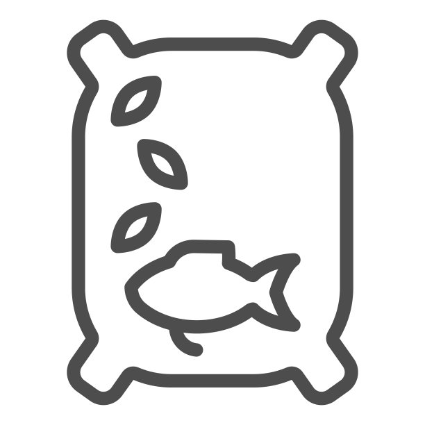 鱼饲料线图标。鱼的食物插图孤立在白色。引诱大纲风格设计，为网页和应用设计。Eps 10。图片下载