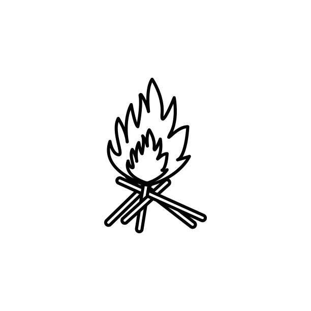 火,神奇的图标。移动概念和web应用图标的魔法元素。细线图标用于网站设计和开发图片下载