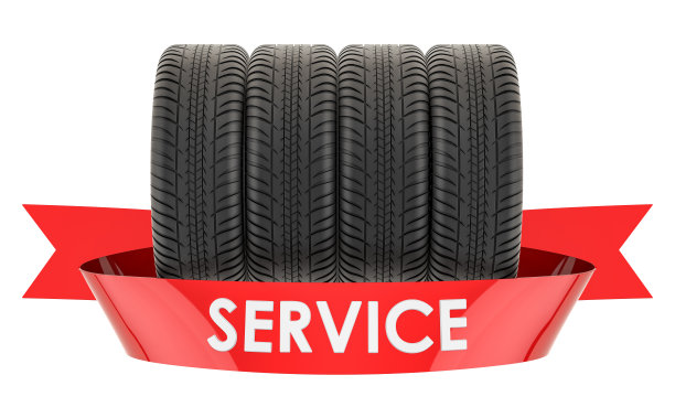 轮胎和汽车服务概念。3D渲染孤立的白色背景图片下载