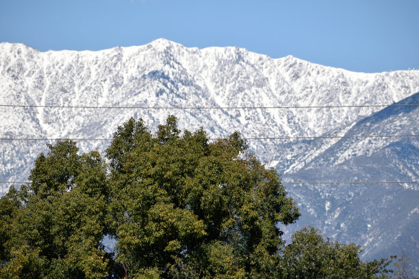 圣贝纳迪诺县的雪山图片下载
