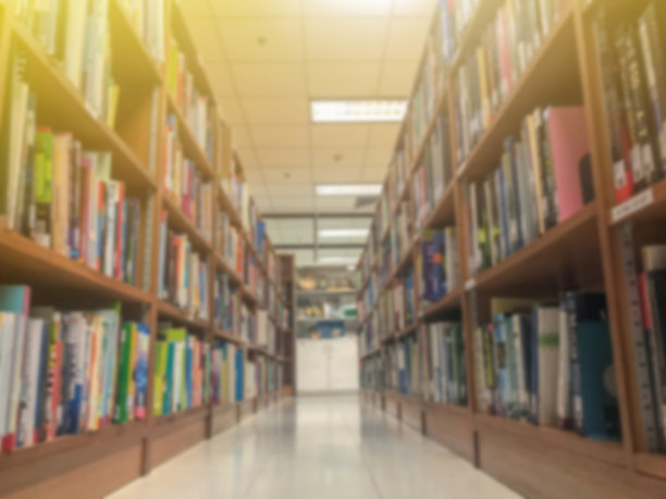 模糊的图书馆在泰国大学图片下载