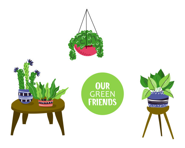 向量组室内植物图片下载