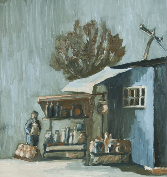 街上的酒商，市场上的商店图片下载