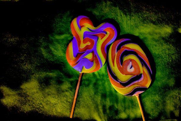 甜蜜的彩虹棒棒糖图片下载