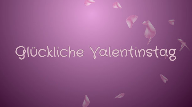 Gluckliche Valentinstag，德语的情人节快乐，贺卡图片下载