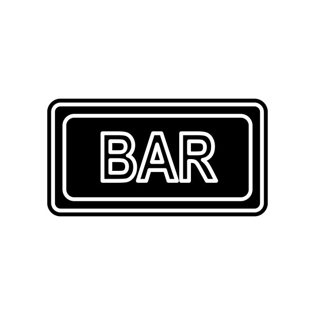 酒吧标志图标。移动概念和web应用图标的赌场元素。字形，平面图标用于网站设计和开发，应用程序开发图片下载