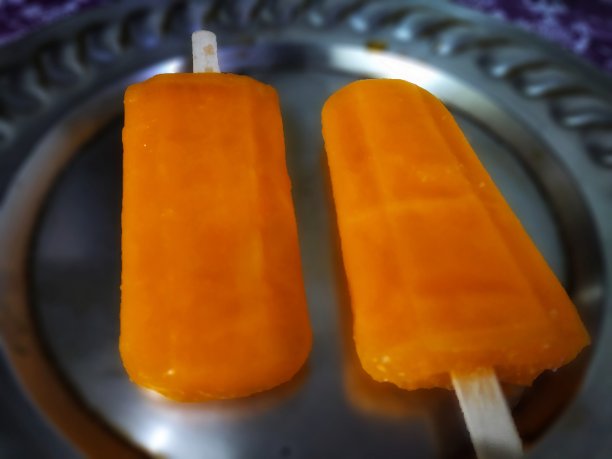 橙味冰淇淋。图片下载