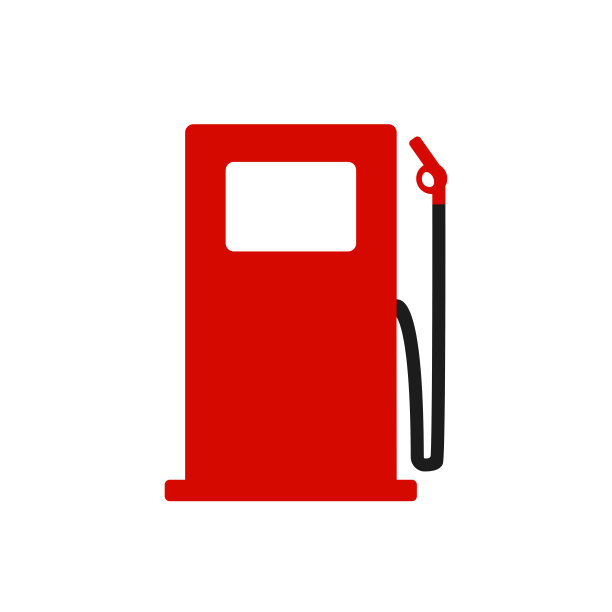 燃油泵图标。白色背景上的柴油标志。图片下载