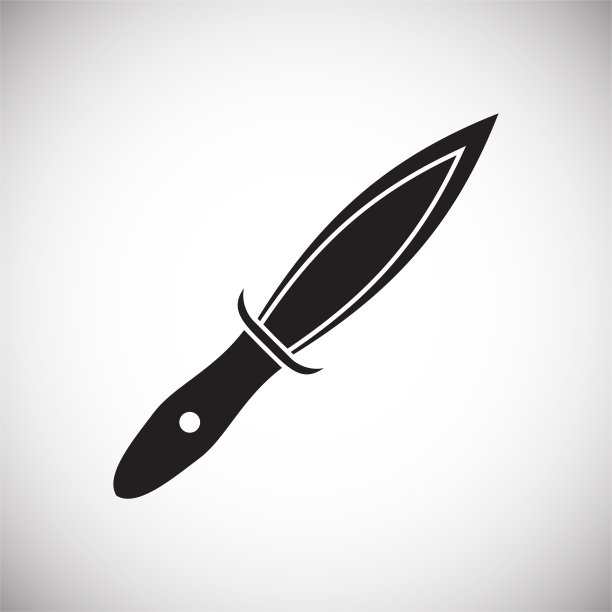 刀图标的背景图形和网页设计。简单的矢量信号。网站按钮或手机应用的互联网概念符号。图片下载