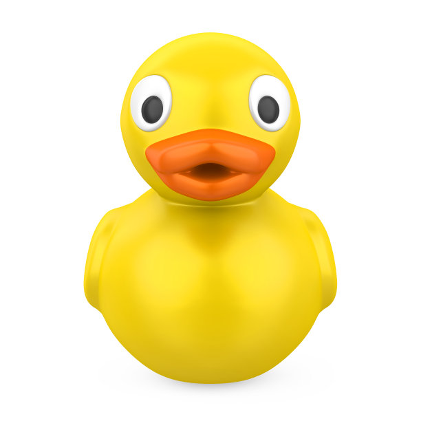 隔离黄橡皮鸭图片下载