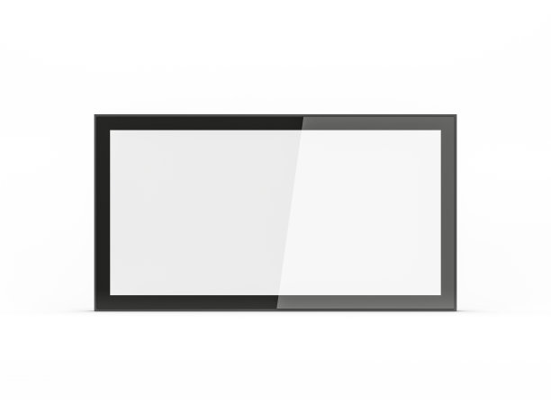 水平街灯箱海报广告牌模型，亭广告孤立在白色图片下载