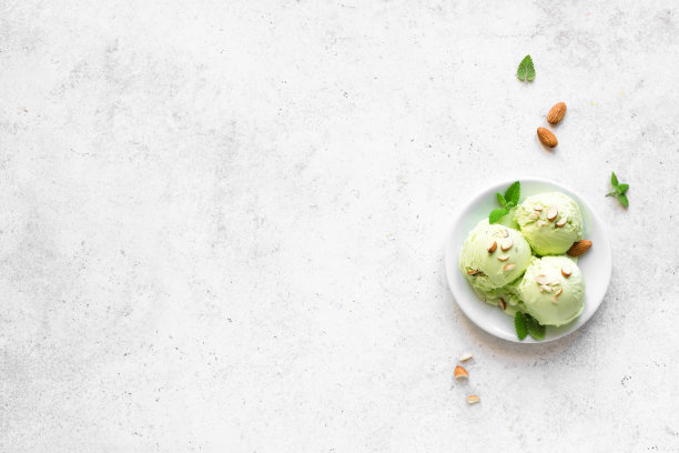 绿色的冰淇淋图片下载