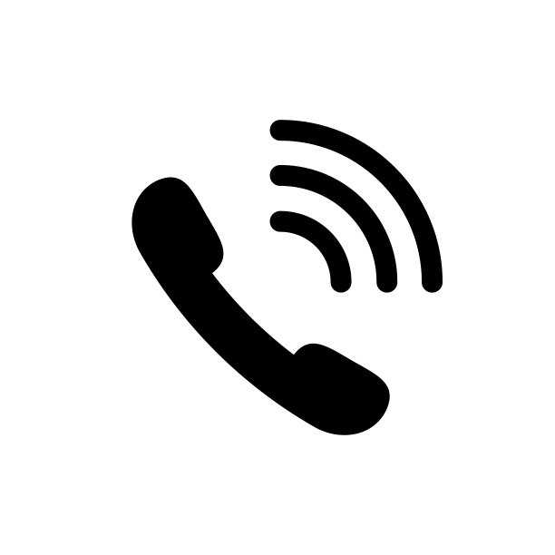 电话图标象征通话电话与波隔离在白色背景。图片下载