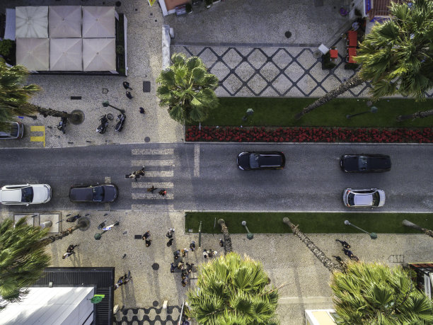 人行横道鸟瞰图图片下载