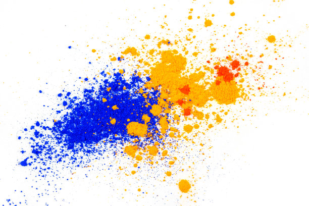 天然有色颜料粉。图片下载