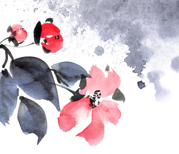 水彩画花图片下载