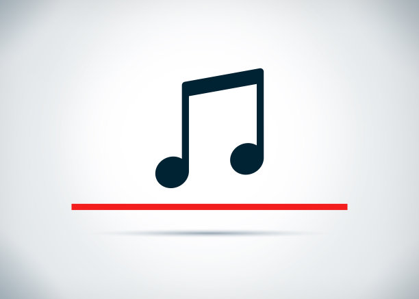 音乐音符图标抽象平面背景设计插图图片下载