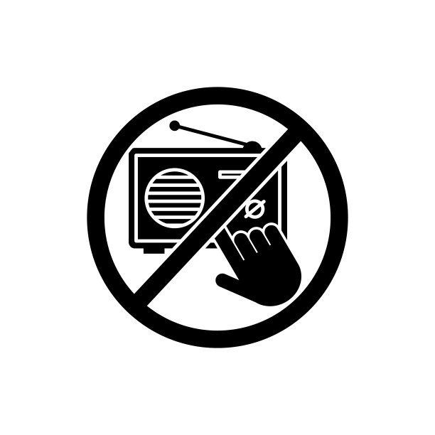 不要触摸收音机图标。禁止标志图标元素。优质的图形设计图标。标志和符号收集图标图片下载