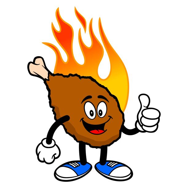 竖起大拇指的热翅吉祥物图片下载