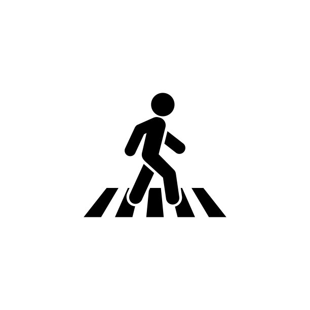 人行横道图标符号logo模板矢量图片下载