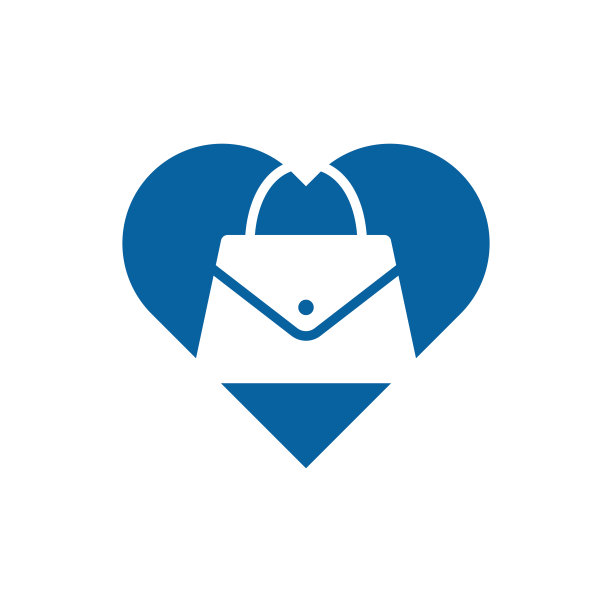 独特的现代购物袋图标标志设计模板图片下载