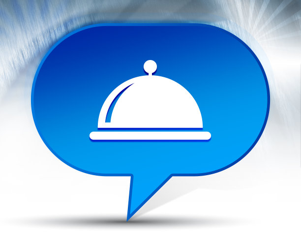 食品封面图标蓝色气泡背景图片下载