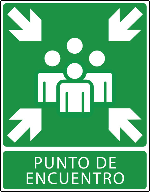 集合点-出口和疏散标志-集合点图片下载