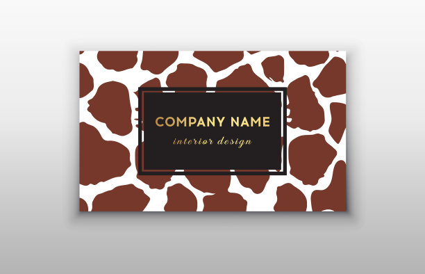 名片时尚豹纹。图片下载