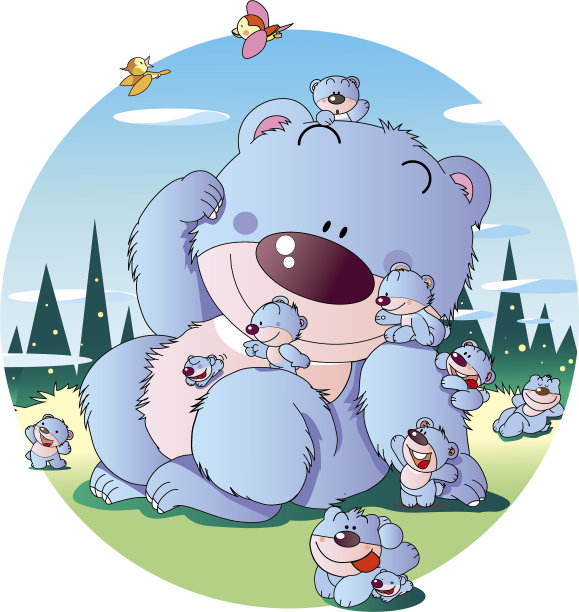 有很多熊，它们很可爱。图片下载