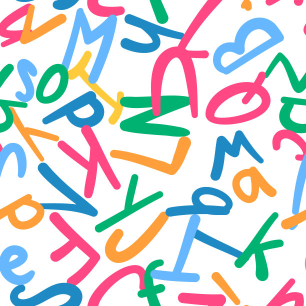 摘要字母无缝图案手写体图片下载