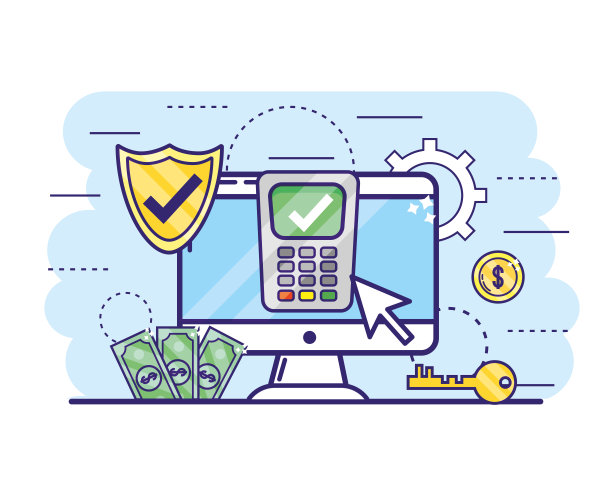 电脑与数据电话和保护安全信息图片下载