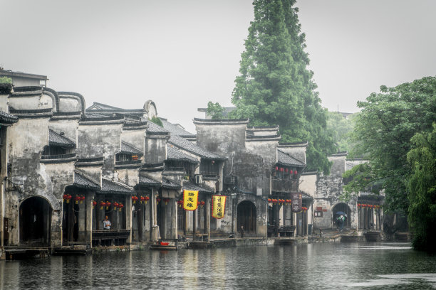 中国南浔古镇沿河民居图片下载