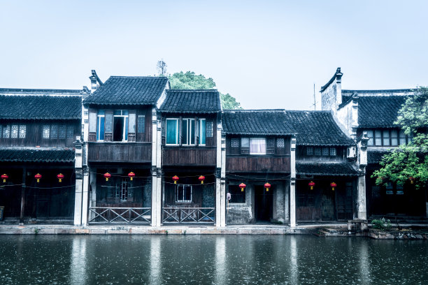 中国南浔古镇沿河民居图片下载