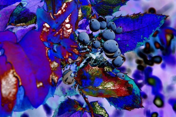 毛茛果的假颜色图片下载