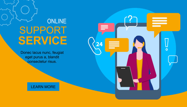 电话显示支持服务的女性助理图片下载