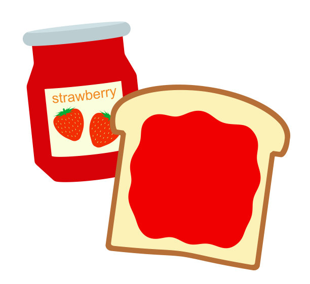草莓酱面包图片下载