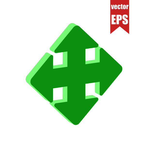 指针图标。等距和3D视图。图片下载