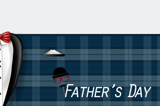 祝您父亲节快乐，领带，蓝底白衬衫图片下载