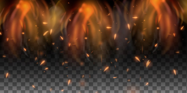 现实的火焰。燃烧发光粒子图片下载