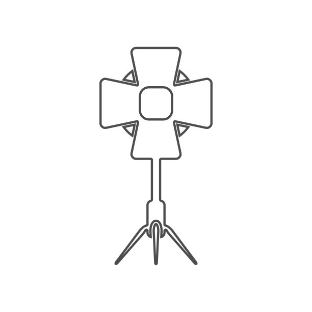 工作室聚光灯图标。一组电影元素图标。优质的平面设计。标志和符号收集图标为网站，网页设计，移动应用在白色背景图片下载