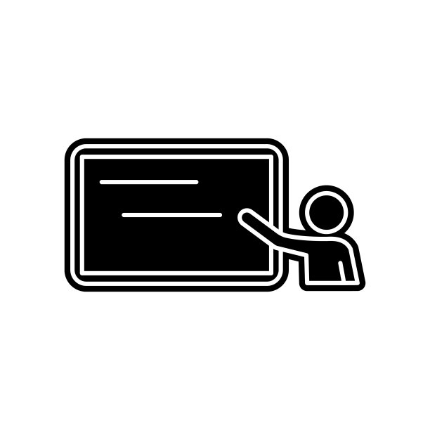 培训图标。移动概念和web应用图标的教育元素。字形，平面图标用于网站设计和开发，应用程序开发图片下载