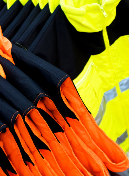 橙色和黄色的防护服图片下载