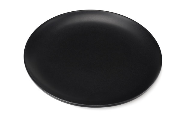 空黑色圆板孤立在白色背景图片下载