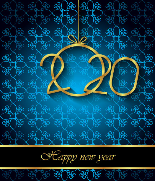2020新年快乐背景为您的邀请函、节日海报、贺卡。图片下载