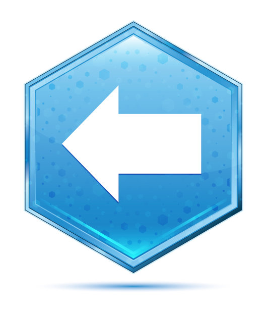 返回图标水晶蓝色六边形按钮图片下载