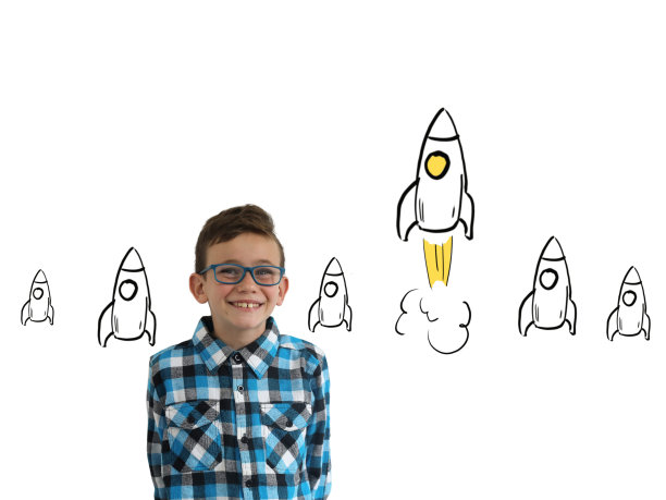 商业竞赛领导优胜者男孩孩子思考创意创意创新图片下载