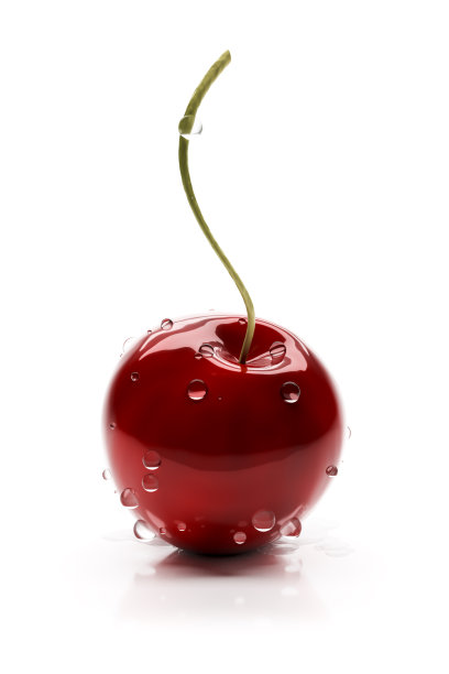 红樱桃和水滴图片下载