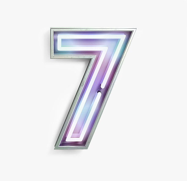 荧光彩色霓虹字体。7号图片下载