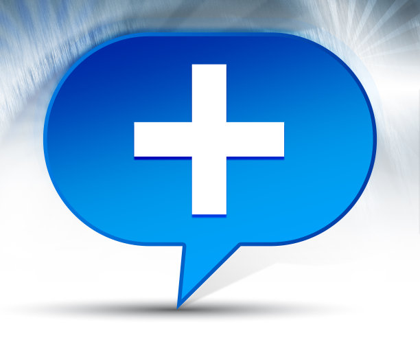 加上图标蓝色气泡背景图片下载