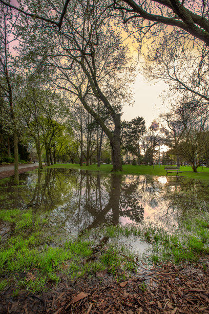 暴雨后淹没公园图片下载